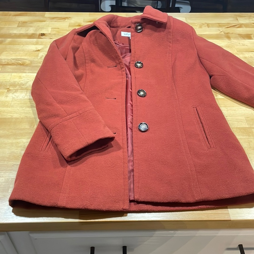 Liz Claiborne coat, small, rust red color